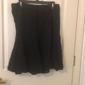 New York Collection black lace skirt Large VGC
